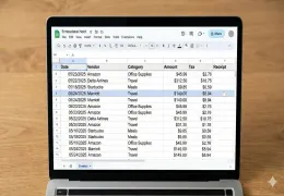Receipts automatically organized in Google Sheets
